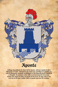 Escudo heráldico del apellido APONTE