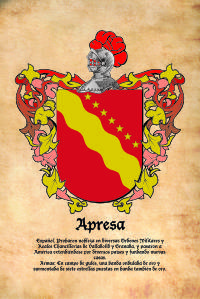 Escudo heráldico del apellido APRESA