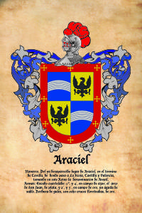 Escudo heráldico del apellido ARACIEL