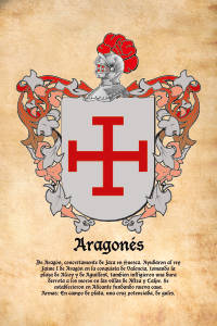 Escudo heráldico del apellido ARAGONES