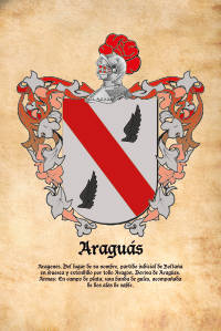 Escudo heráldico del apellido ARAGUAS