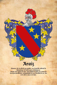 Escudo heráldico del apellido ARAIZ