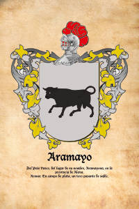 Escudo heráldico del apellido ARAMAYO