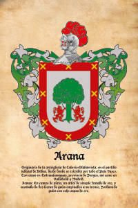 Escudo heráldico del apellido ARANA