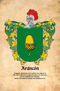 Escudo heráldico del apellido ARANCON