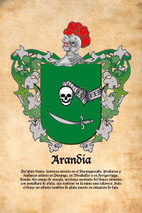 Escudo heráldico del apellido ARANDIA