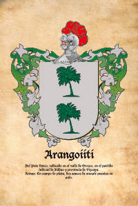 Escudo heráldico del apellido ARANGOIITI