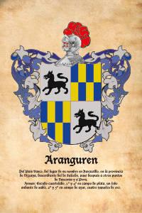 Escudo heráldico del apellido ARANGUREN
