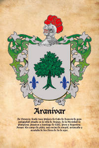 Escudo heráldico del apellido ARANIVAR