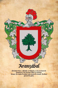 Escudo heráldico del apellido ARANZABAL