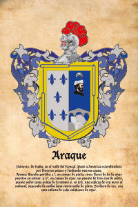 Escudo heráldico del apellido ARAQUE