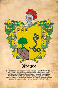 Escudo heráldico del apellido ARAUCO