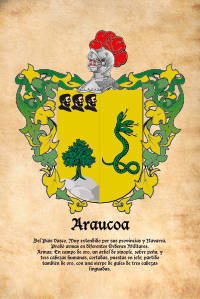 Escudo heráldico del apellido ARAUCOA