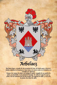 Escudo heráldico del apellido ARBELAEZ