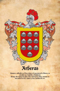 Escudo heráldico del apellido ARBERAS