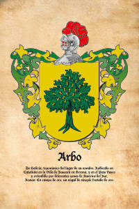 Escudo heráldico del apellido ARBO