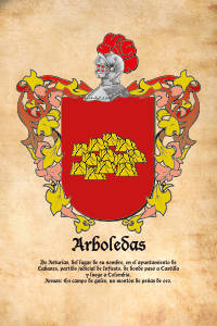 Escudo heráldico del apellido ARBOLEDAS
