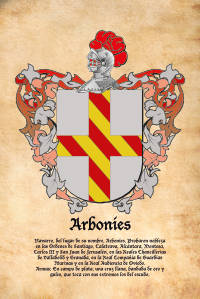 Escudo heráldico del apellido ARBONIES