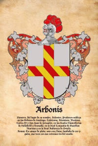 Escudo heráldico del apellido ARBONIS