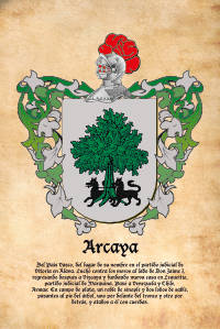 Escudo heráldico del apellido ARCAYA