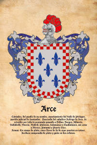 Escudo heráldico del apellido ARCE