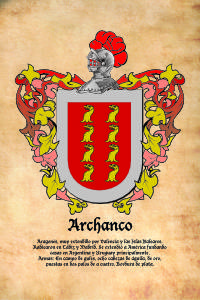 Escudo heráldico del apellido ARCHANCO