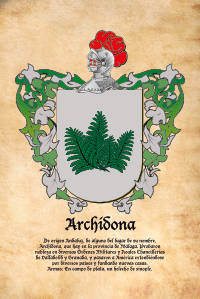 Escudo heráldico del apellido ARCHIDONA