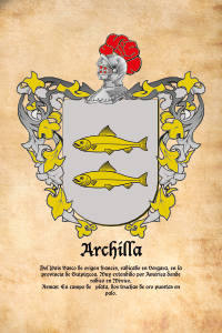 Escudo heráldico del apellido ARCHILLA