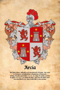 Escudo heráldico del apellido Arcia