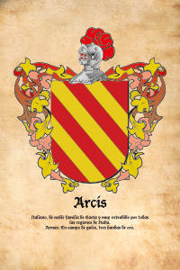 Escudo heráldico del apellido ARCIS