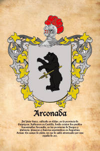 Escudo heráldico del apellido ARCONADA
