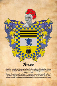Escudo heráldico del apellido ARCOS