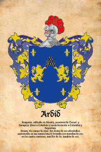 Escudo heráldico del apellido ARDID