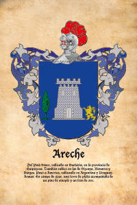 Escudo heráldico del apellido ARECHE