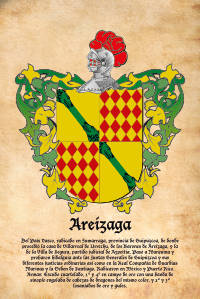 Escudo heráldico del apellido AREIZAGA