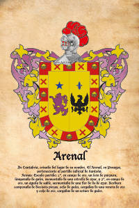 Escudo heráldico del apellido ARENAL