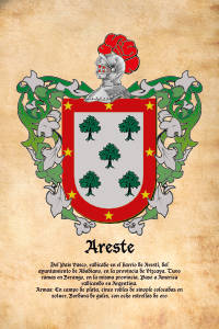 Escudo heráldico del apellido ARESTE