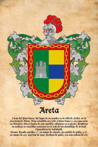 Escudo heráldico del apellido Areta