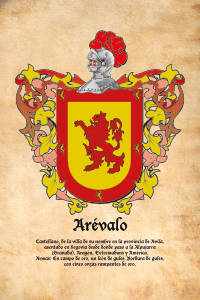Escudo heráldico del apellido AREVALO