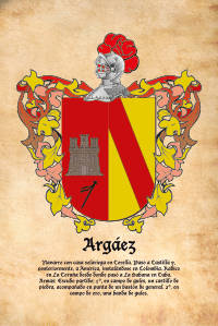 Escudo heráldico del apellido ARGAEZ
