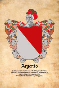 Escudo heráldico del apellido ARGENTO