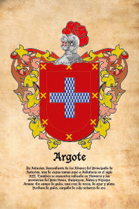 Escudo heráldico del apellido ARGOTE