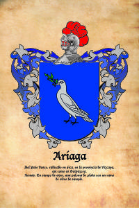 Escudo heráldico del apellido ARIAGA