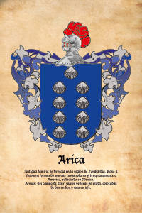 Escudo heráldico del apellido ARICA