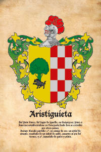 Escudo heráldico del apellido ARISTIGUIETA