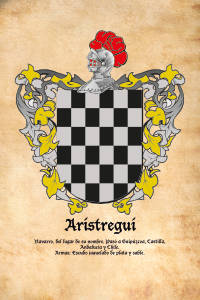 Escudo heráldico del apellido ARISTREGUI