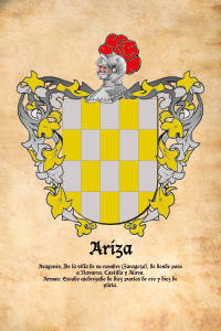 Escudo heráldico del apellido ARIZA