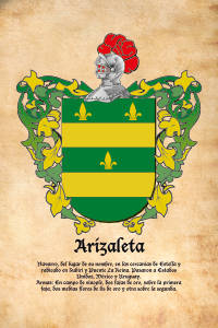 Escudo heráldico del apellido ARIZALETA