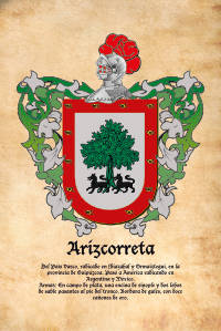 Escudo heráldico del apellido ARIZCORRETA