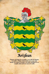 Escudo heráldico del apellido Arizkun